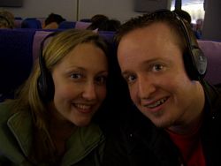 The two of us on the plane