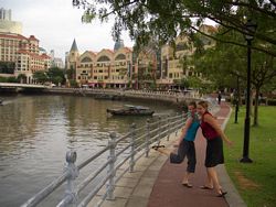 Suz and Caitlyn by the Singapore River