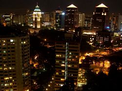 The view from the apartment - at Night